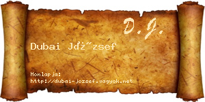 Dubai József névjegykártya